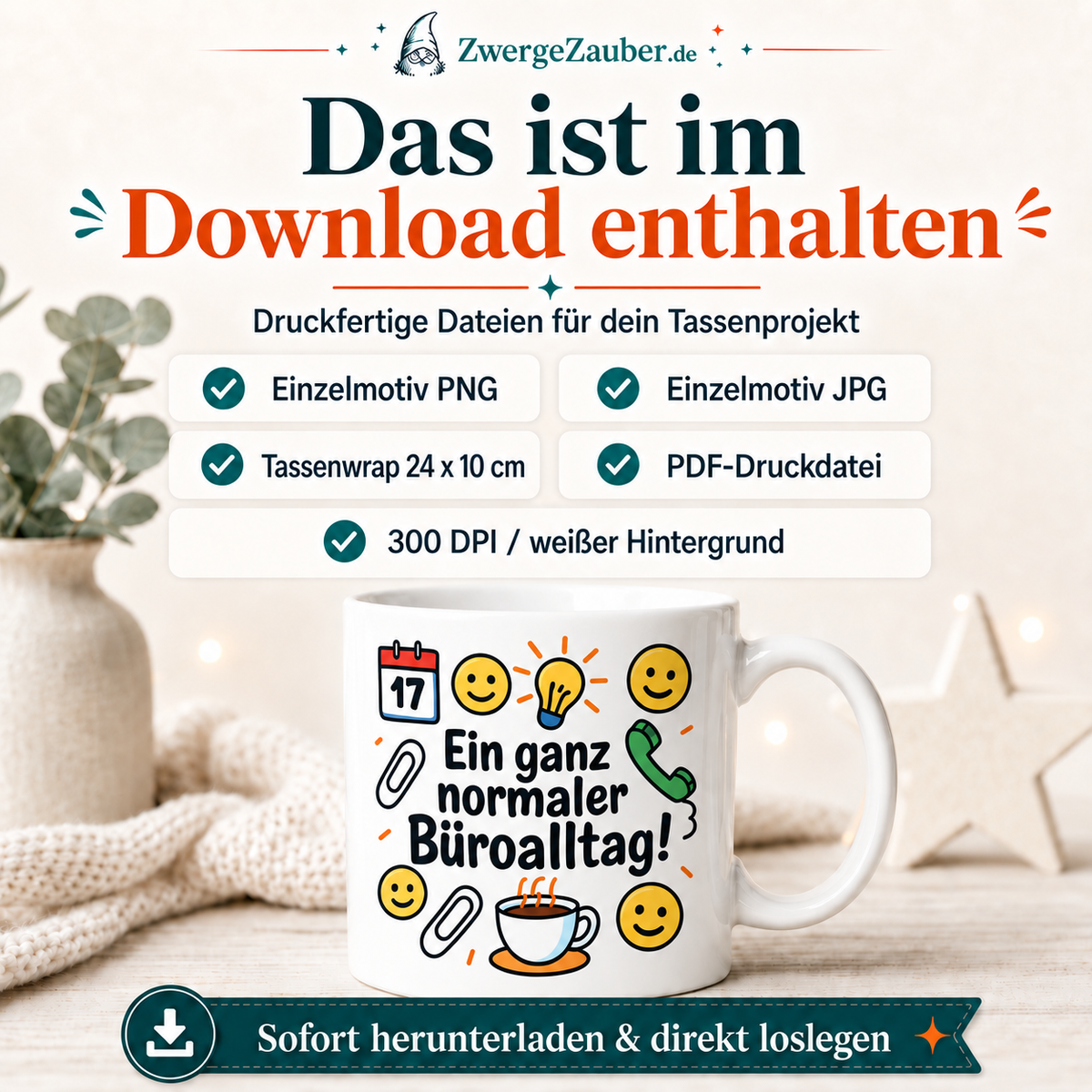 ZwergeZauber Tassendesign Ein ganz normaler Büroalltag – Verkaufsbild 2