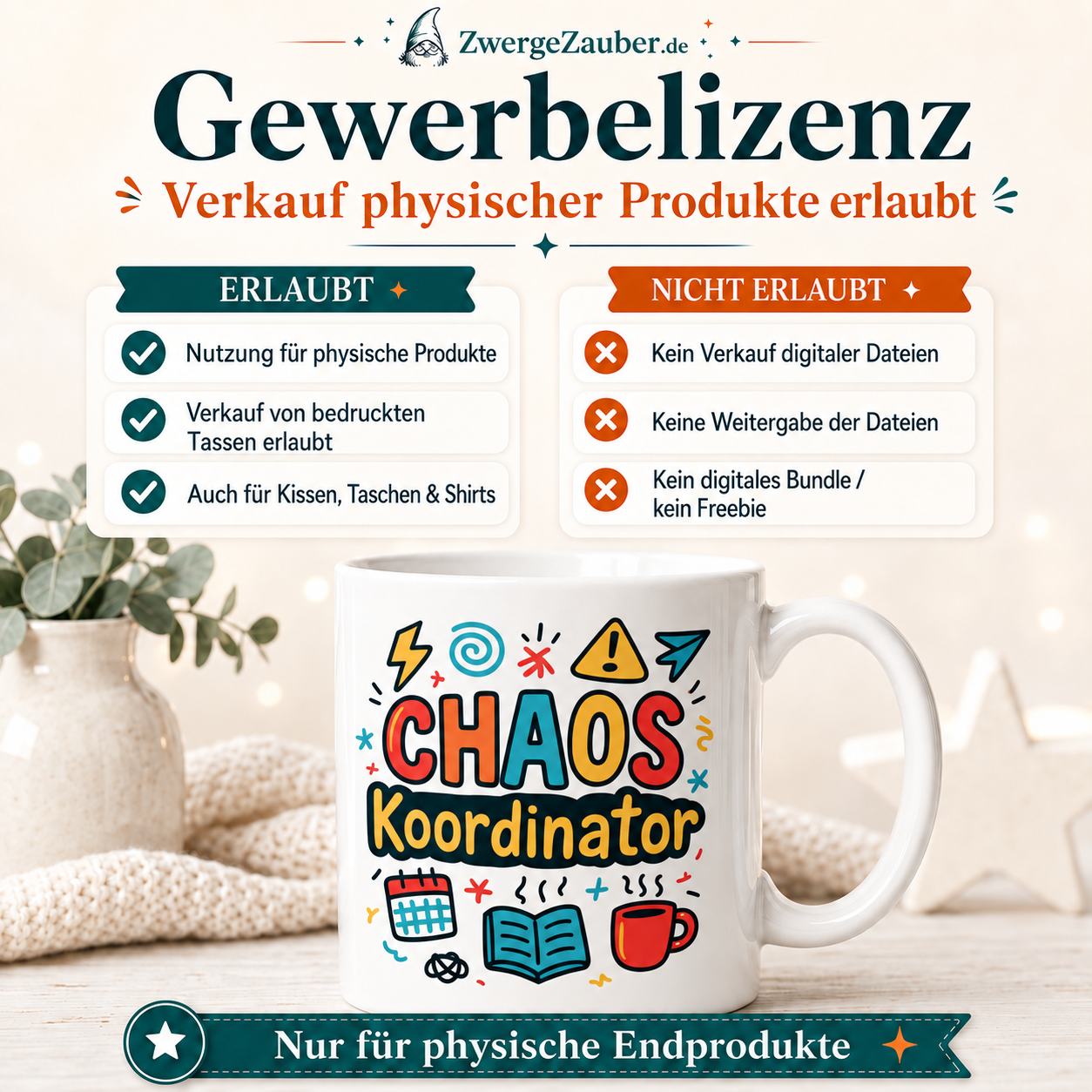 ZwergeZauber Tassendesign Chaos Koordinator – Verkaufsbild 4