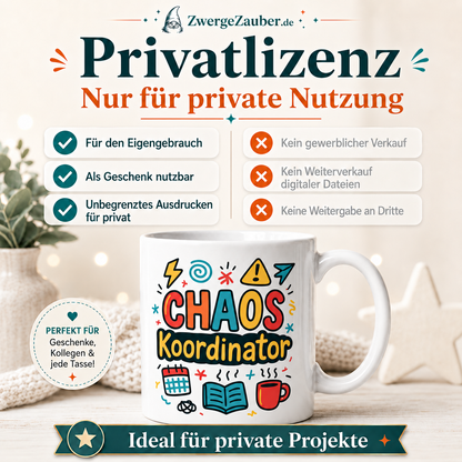 ZwergeZauber Tassendesign Chaos Koordinator – Verkaufsbild 3
