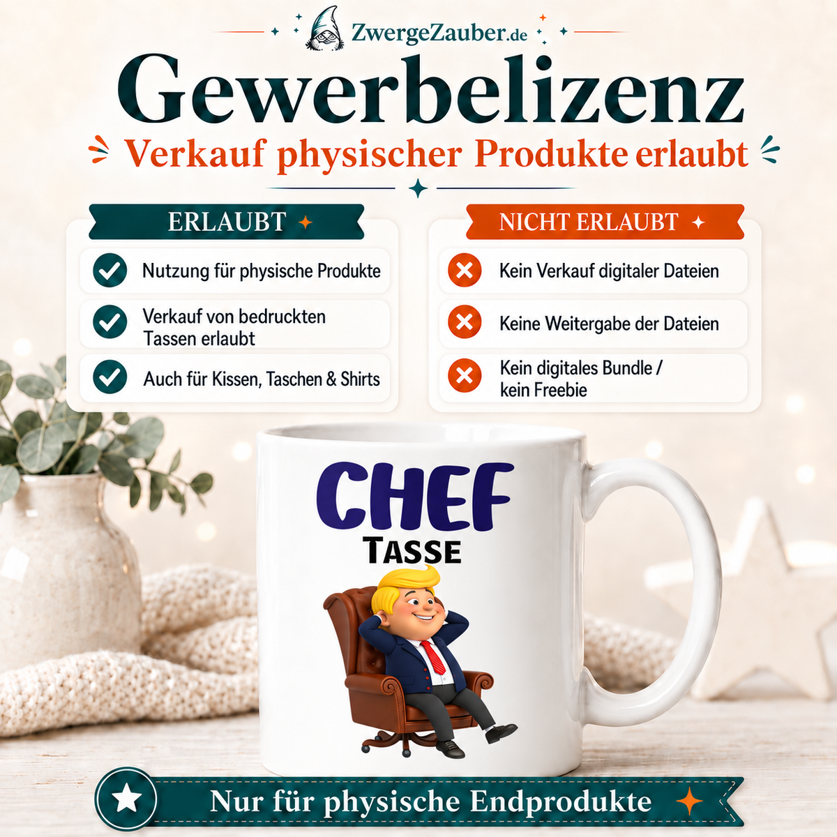 ZwergeZauber Tassendesign Cheftasse – Verkaufsbild 4