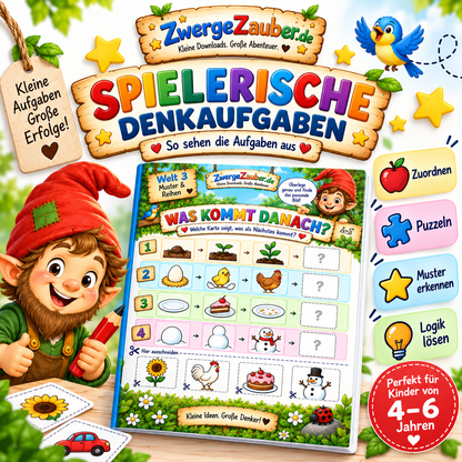 Denkspiele zum Ausschneiden für 4–6 Jahre fördern spielerisch Feinmotorik, Konzentration, Logik und Mustererkennung