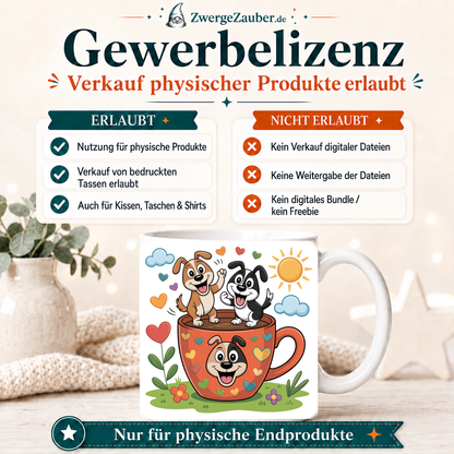 ZwergeZauber Tassendesign Drei Hunde in einer Tasse – Verkaufsbild 4