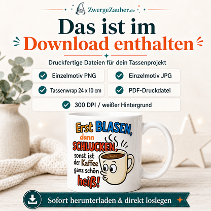 ZwergeZauber Tassendesign Erst blasen, dann schlucken – Verkaufsbild 2