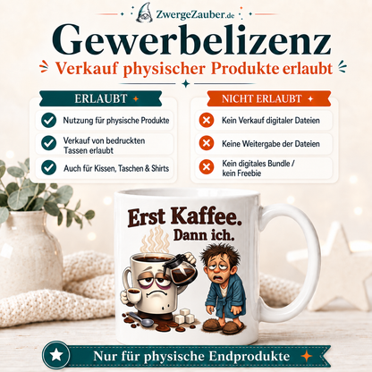 ZwergeZauber Tassendesign Erst Kaffee Dann ich – Verkaufsbild 4