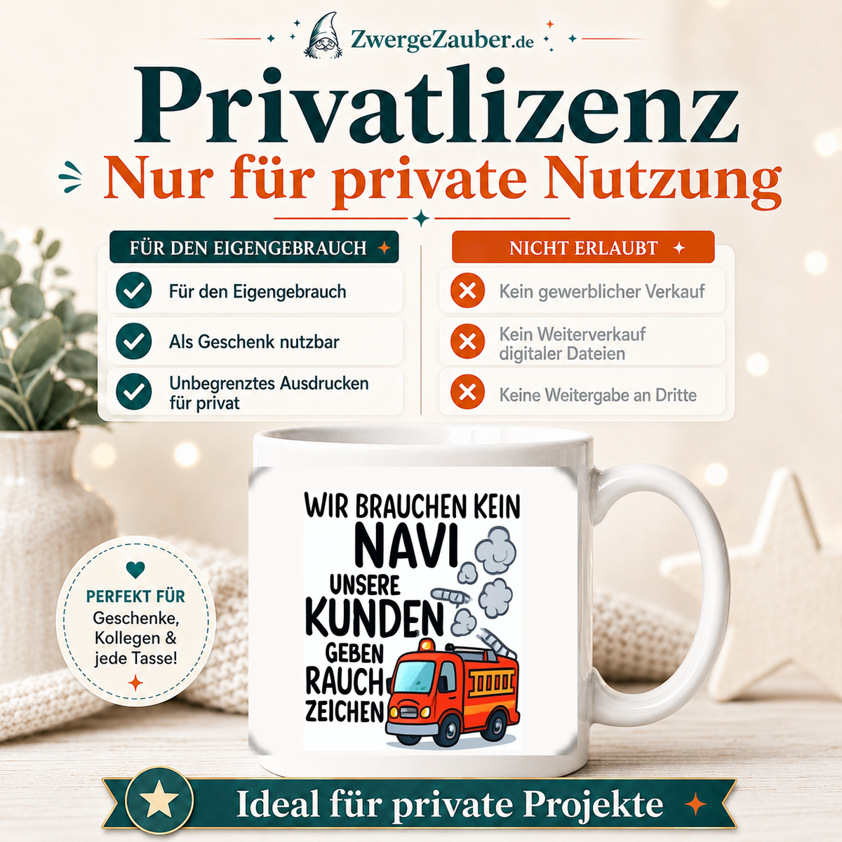 ZwergeZauber Tassendesign Wir brauchen kein Navi – Verkaufsbild 3