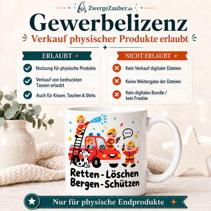 ZwergeZauber Tassendesign Retten Löschen Bergen Schützen – Verkaufsbild 4