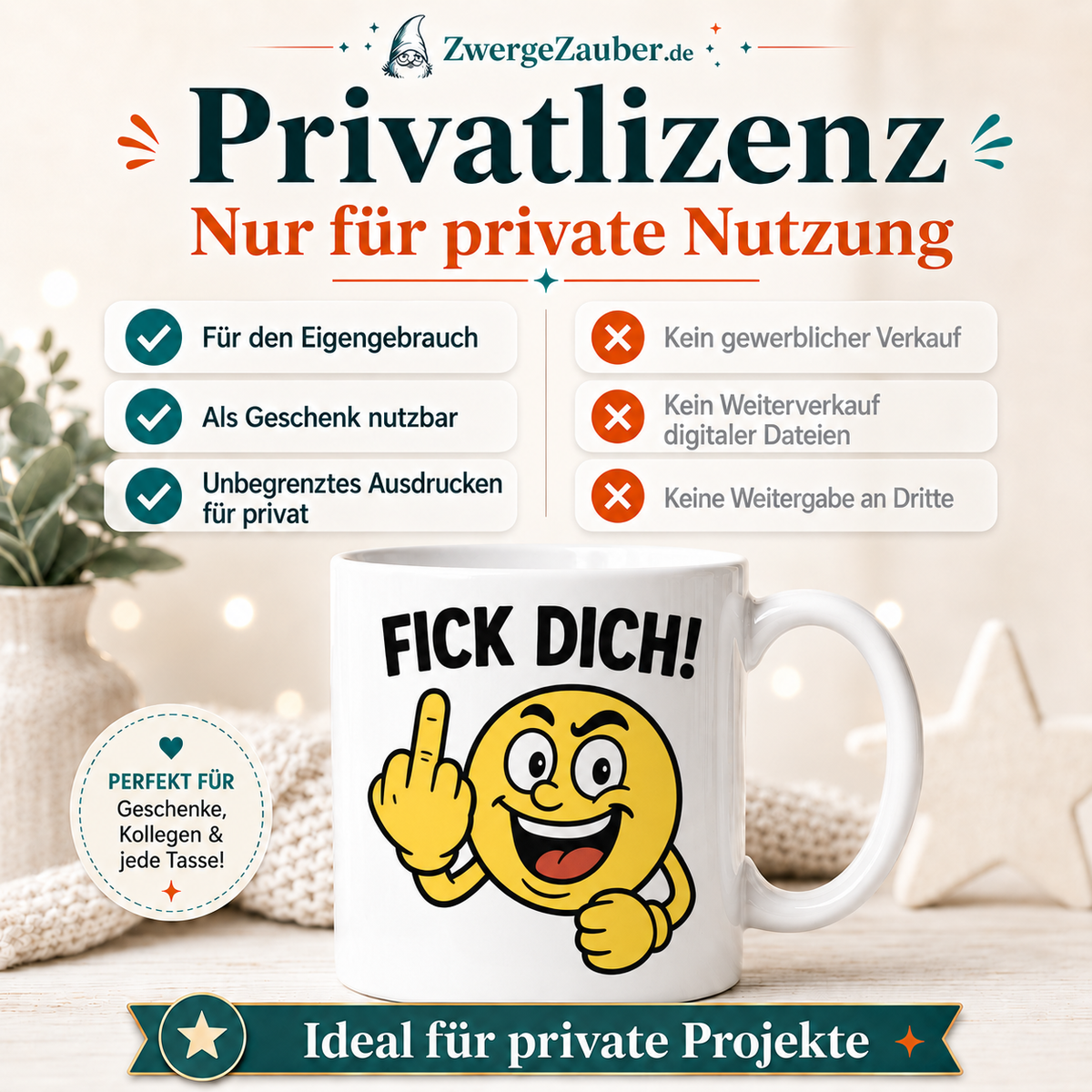 ZwergeZauber Tassendesign Fick Dich! – Verkaufsbild 3
