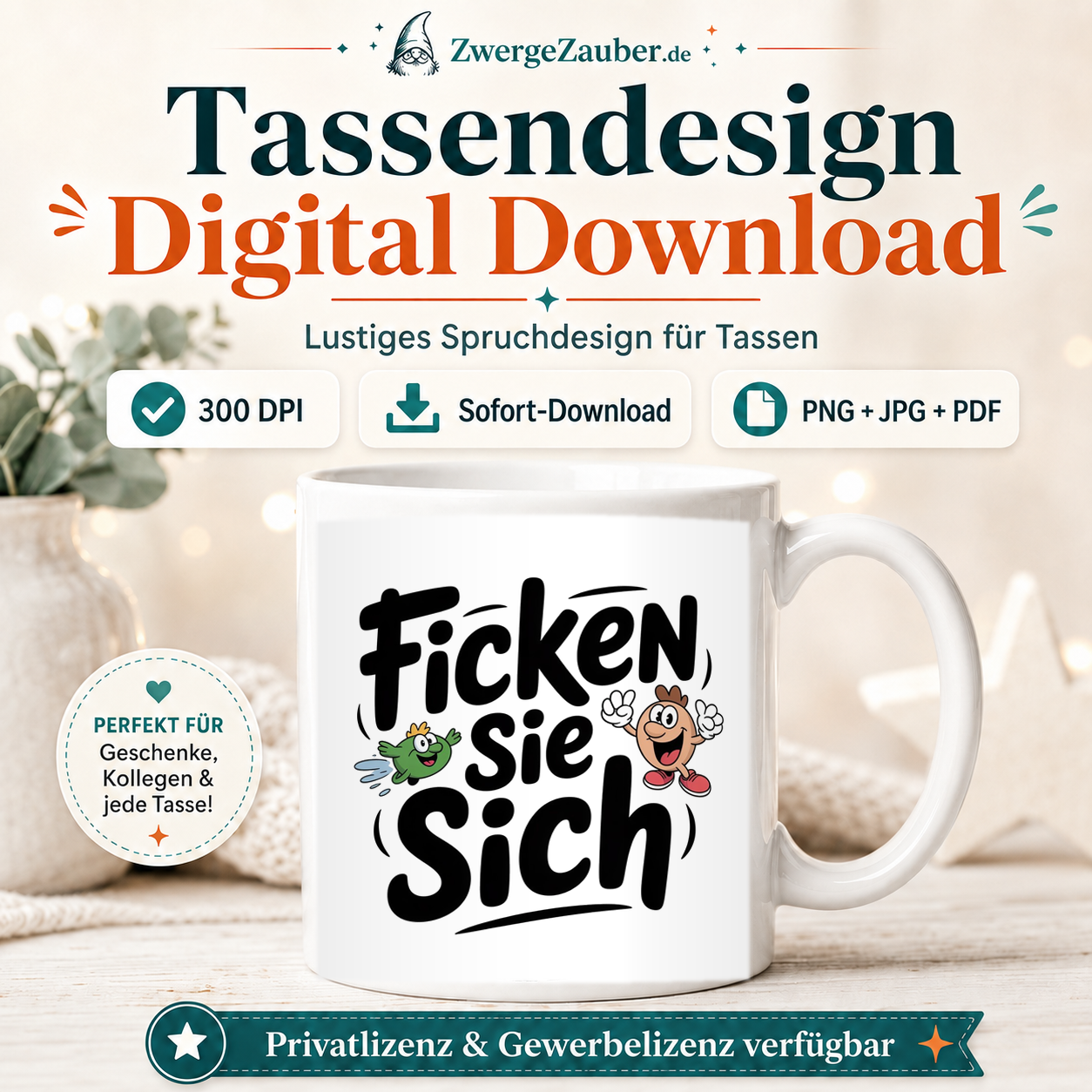 ZwergeZauber Tassendesign Ficken Sie sich – Verkaufsbild 1