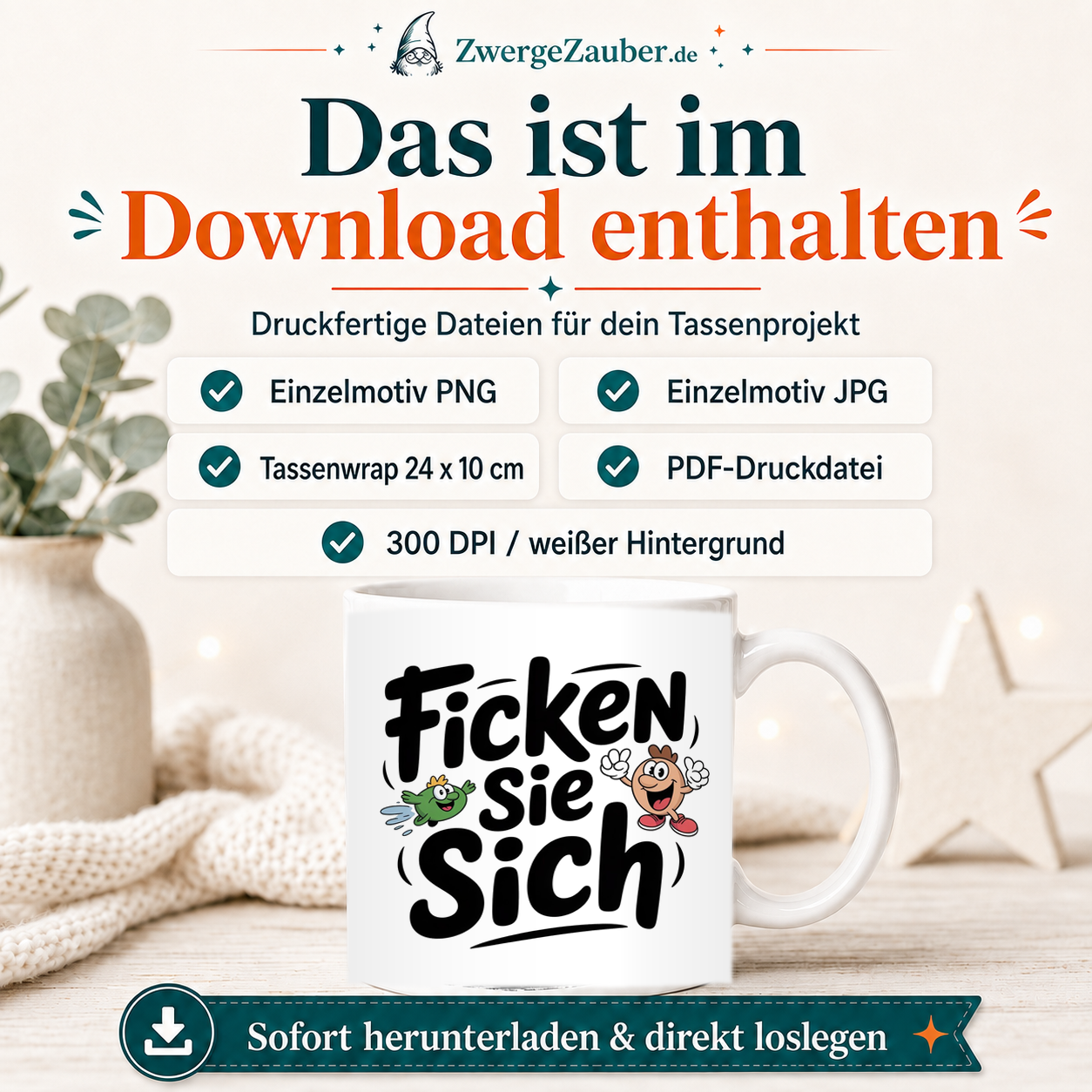 ZwergeZauber Tassendesign Ficken Sie sich – Verkaufsbild 2