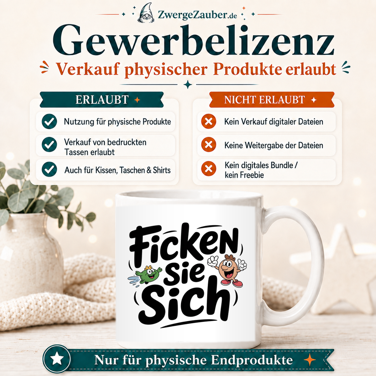 ZwergeZauber Tassendesign Ficken Sie sich – Verkaufsbild 4