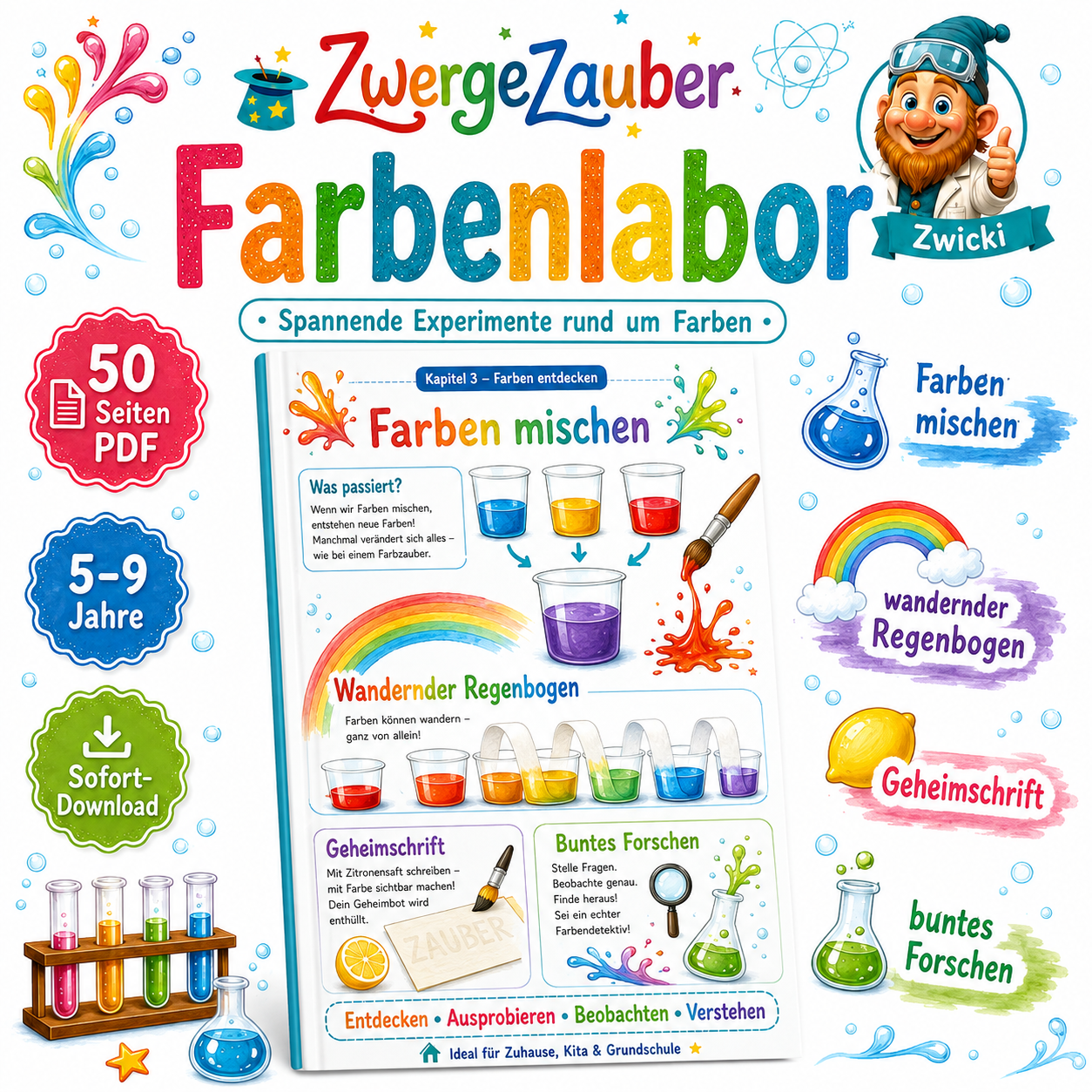 Farbenlabor mit bunten Experimenten und Forscheraufgaben für Kinder aus dem Forscherlabor XXL PDF