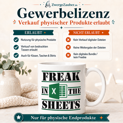 Freak in the Sheets Tassendesign Digitaler Download – Excel Spruch als PNG, JPG & PDF
