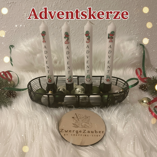 Advent candle, table candle printed, Christmas candle, candle with print, decorative candle, gift idea