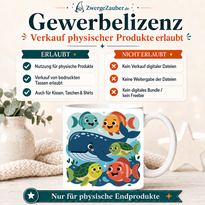 ZwergeZauber Tassendesign Fröhliche Meeresfreunde – Verkaufsbild 4
