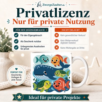 ZwergeZauber Tassendesign Fröhliche Meeresfreunde – Verkaufsbild 3