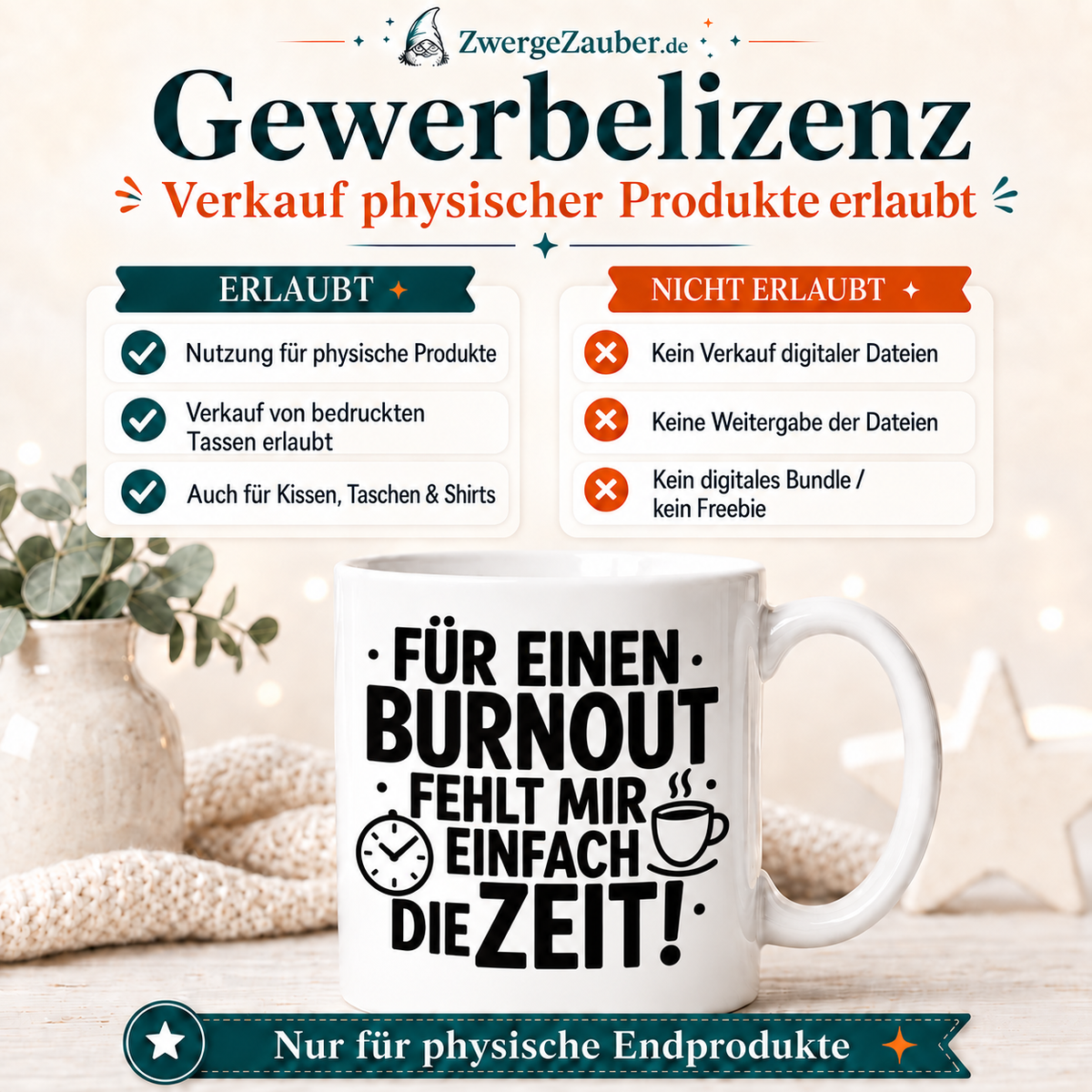 ZwergeZauber Tassendesign Für einen Burnout fehlt mir einfach die Zeit – Verkaufsbild 4