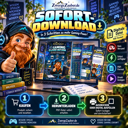 Gaming clever nutzen als digitales PDF zum Sofort-Download – herunterladen, ausdrucken oder digital bearbeiten