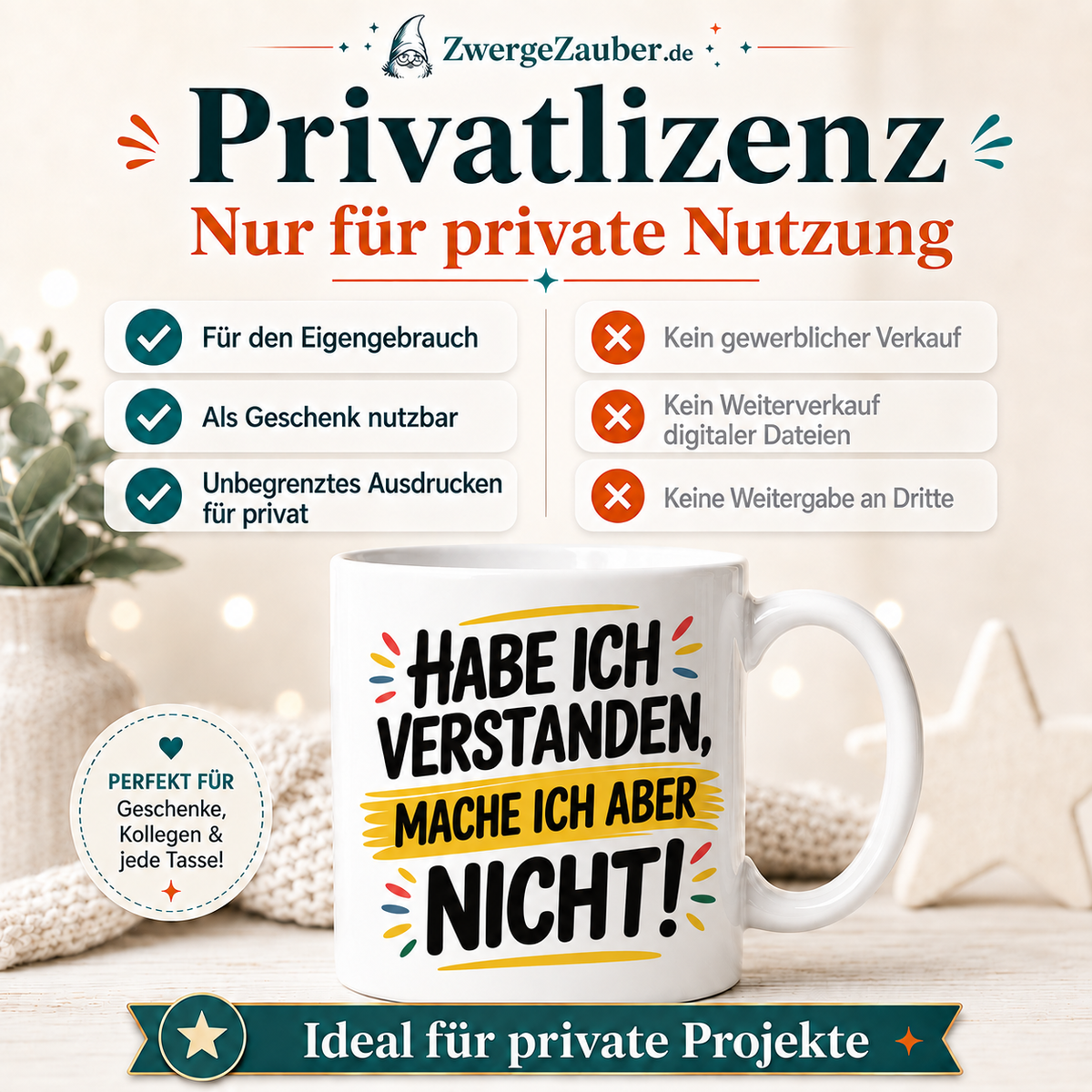 ZwergeZauber Tassendesign Habe ich verstanden, mache ich aber nicht! – Verkaufsbild 3