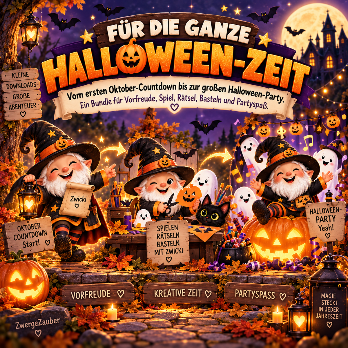 Halloween Bundle für die ganze Halloween-Zeit vom Oktober-Countdown bis zur Halloween-Party mit Zwicki