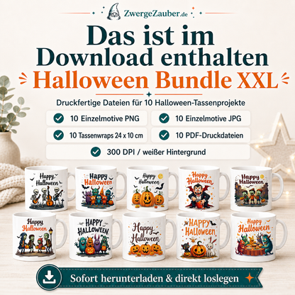 ZwergeZauber Tassendesign Halloween Bundle XXL – 10 Tassendesigns als Digital Download – Verkaufsbild 2