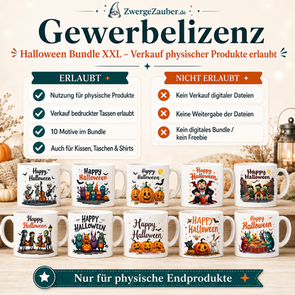 ZwergeZauber Tassendesign Halloween Bundle XXL – 10 Tassendesigns als Digital Download – Verkaufsbild 4