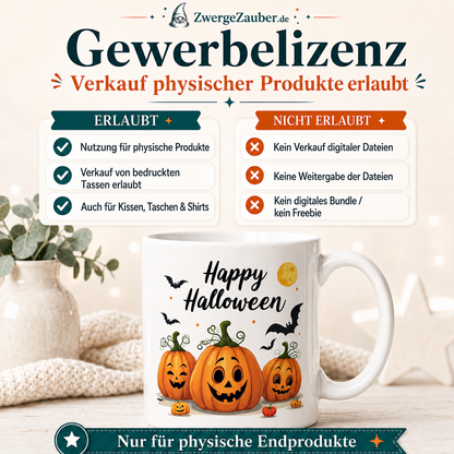 ZwergeZauber Tassendesign Happy Halloween Kürbis Trio – Verkaufsbild 4