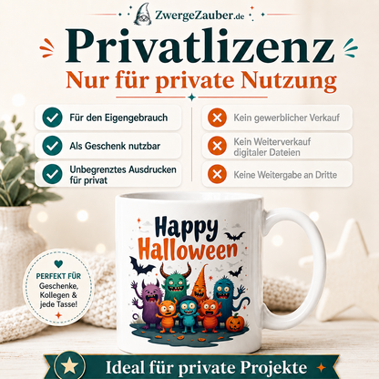 ZwergeZauber Tassendesign Happy Halloween – Monster Bande – Verkaufsbild 3
