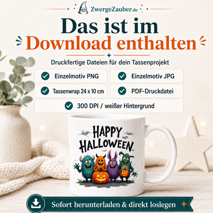 ZwergeZauber Tassendesign Happy Halloween Monster Freunde – Verkaufsbild 2
