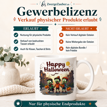 ZwergeZauber Tassendesign Happy Halloween Zombie Kids – Verkaufsbild 4