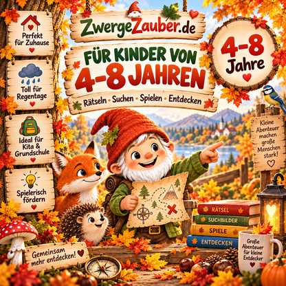 Herbst Beschäftigung für Kinder von 4 bis 8 Jahren mit Zwicki – rätseln, suchen, spielen und entdecken im Herbst-Abenteuer XXL
