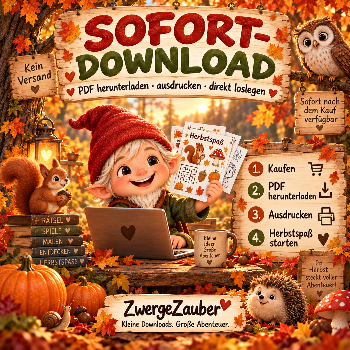 Herbst Bundle XXL als Sofort-Download mit PDF-Dateien zum Herunterladen, Ausdrucken und direkt Loslegen
