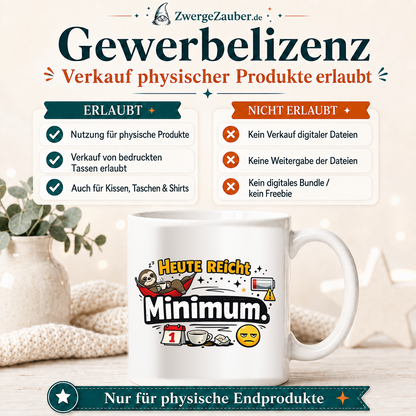 ZwergeZauber Tassendesign Heute reicht Minimum – Verkaufsbild 4