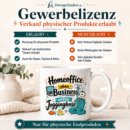 ZwergeZauber Tassendesign Homeoffice: oben Business, unten Jogginghose – Verkaufsbild 4