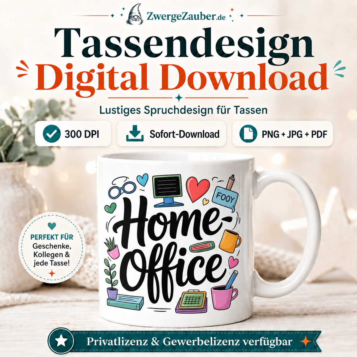 ZwergeZauber Tassendesign Homeoffice – Verkaufsbild 1