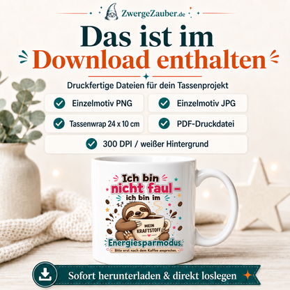 ZwergeZauber Tassendesign Ich bin im Energiesparmodus – Verkaufsbild 2