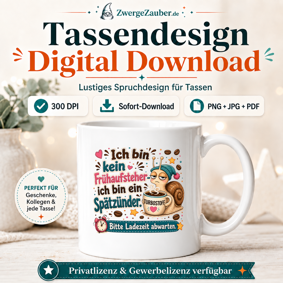 ZwergeZauber Tassendesign Ich bin ein Spätzünder – Verkaufsbild 1