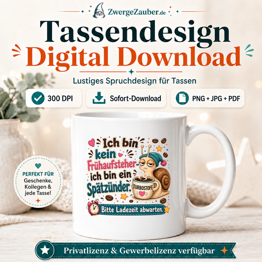 ZwergeZauber Tassendesign Ich bin ein Spätzünder – Verkaufsbild 1