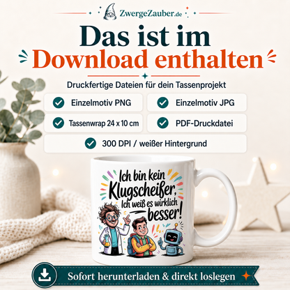 ZwergeZauber Tassendesign Ich bin kein Klugscheißer ich weiß es besser  – Verkaufsbild 2