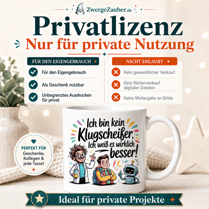 ZwergeZauber Tassendesign Ich bin kein Klugscheißer ich weiß es besser  – Verkaufsbild 3