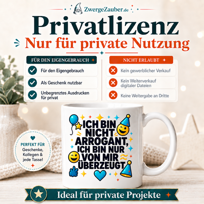 ZwergeZauber Tassendesign Ich bin nicht arrogant  – Verkaufsbild 3