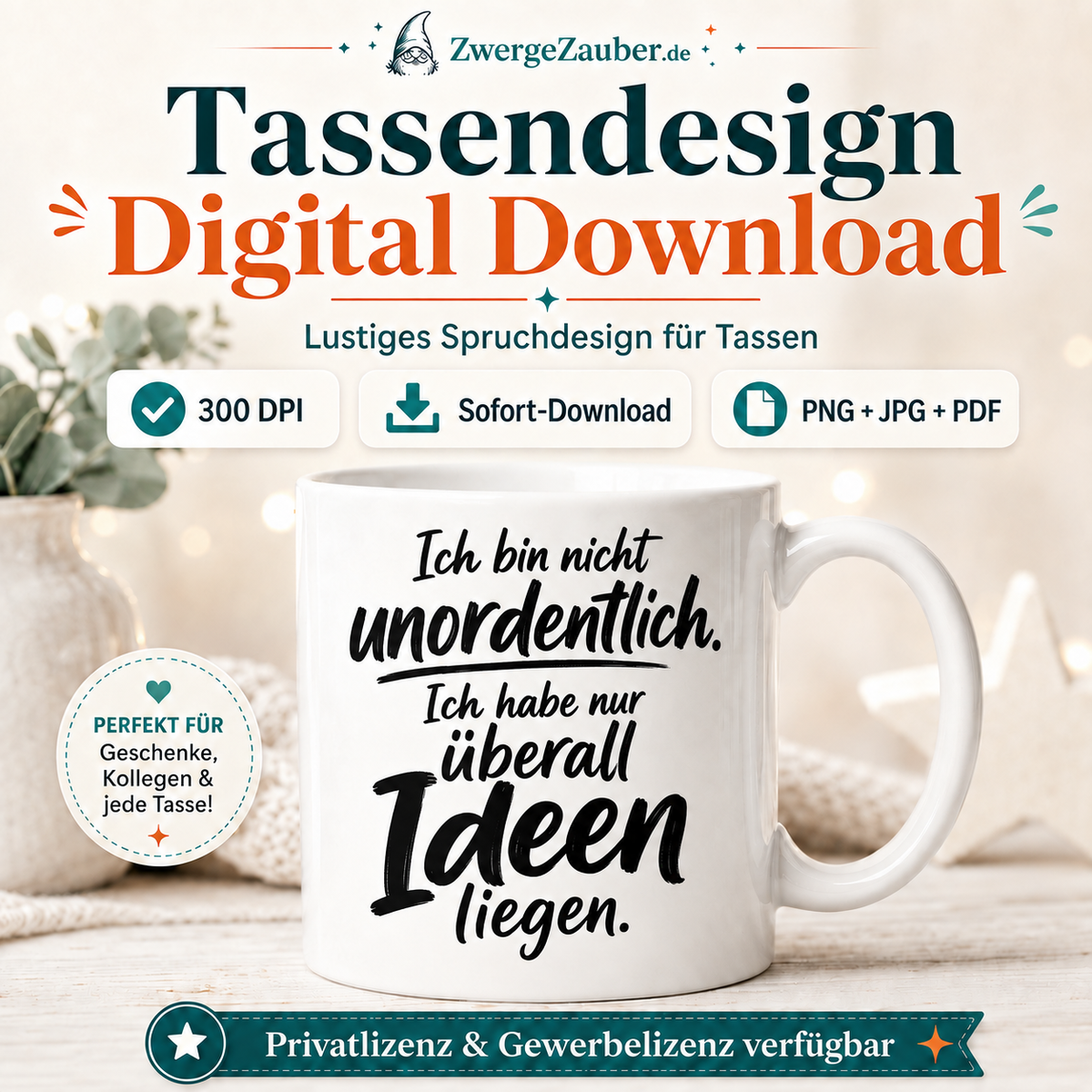 ZwergeZauber Tassendesign Ich bin nicht unordentlich – Verkaufsbild 1