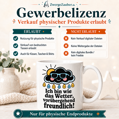 ZwergeZauber Tassendesign Ich bin wie das Wetter – Verkaufsbild 4