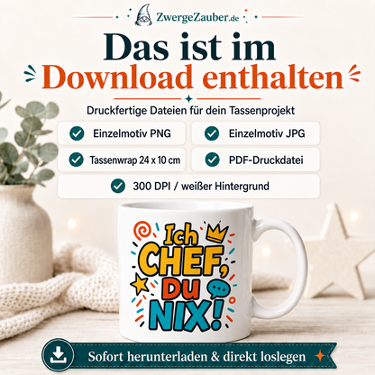ZwergeZauber Tassendesign Ich Chef, du nix! – Verkaufsbild 2