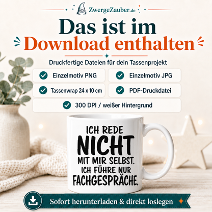 ZwergeZauber Tassendesign Ich führe nur Fachgespräche  – Verkaufsbild 2