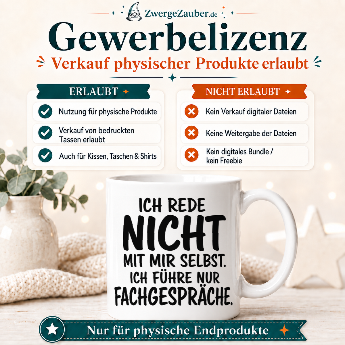 ZwergeZauber Tassendesign Ich führe nur Fachgespräche  – Verkaufsbild 4