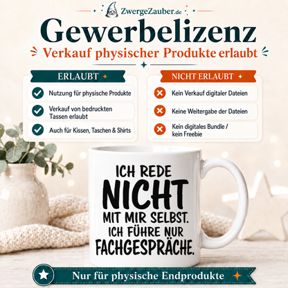 ZwergeZauber Tassendesign Ich führe nur Fachgespräche  – Verkaufsbild 4