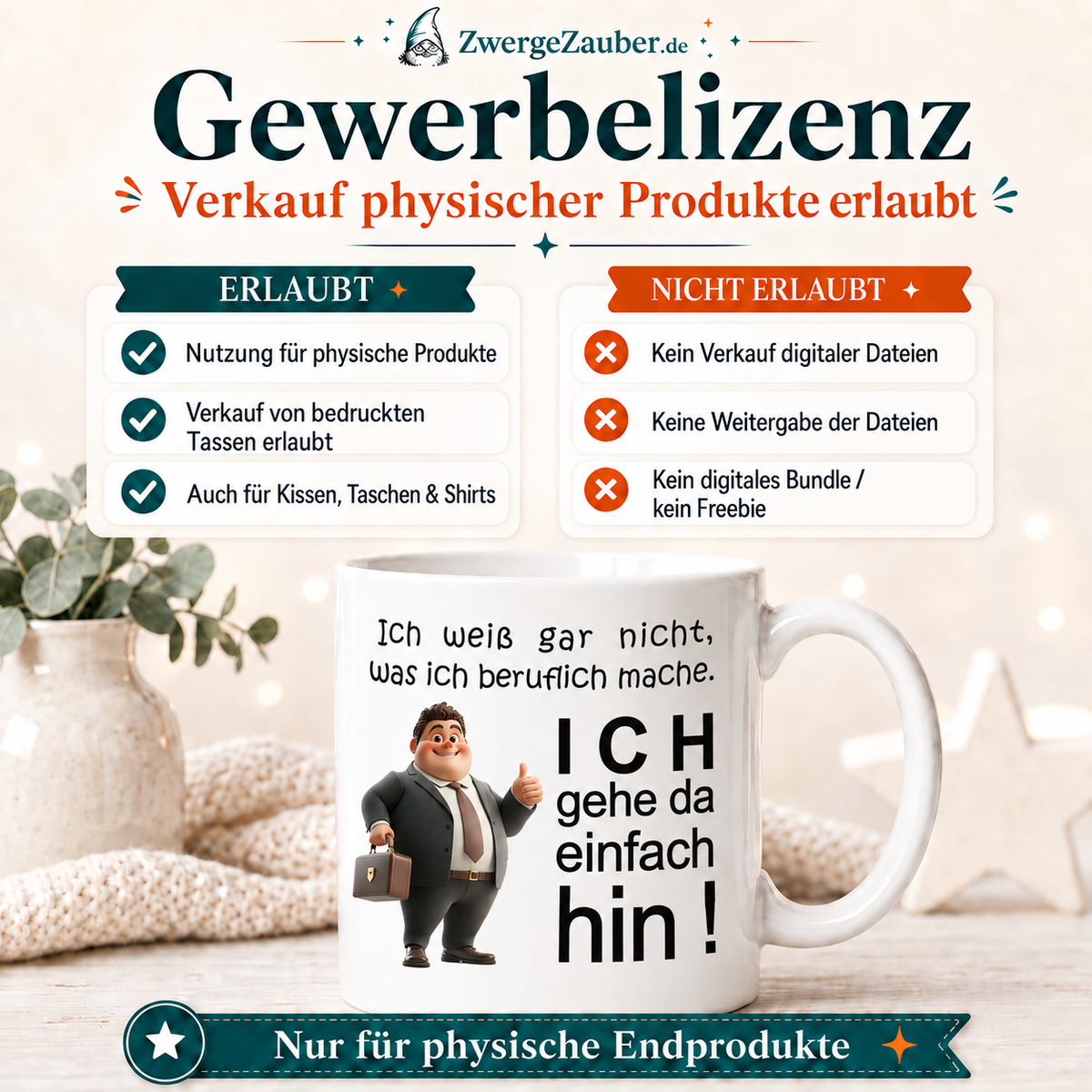 ZwergeZauber Tassendesign Ich gehe da einfach hin – Verkaufsbild 4