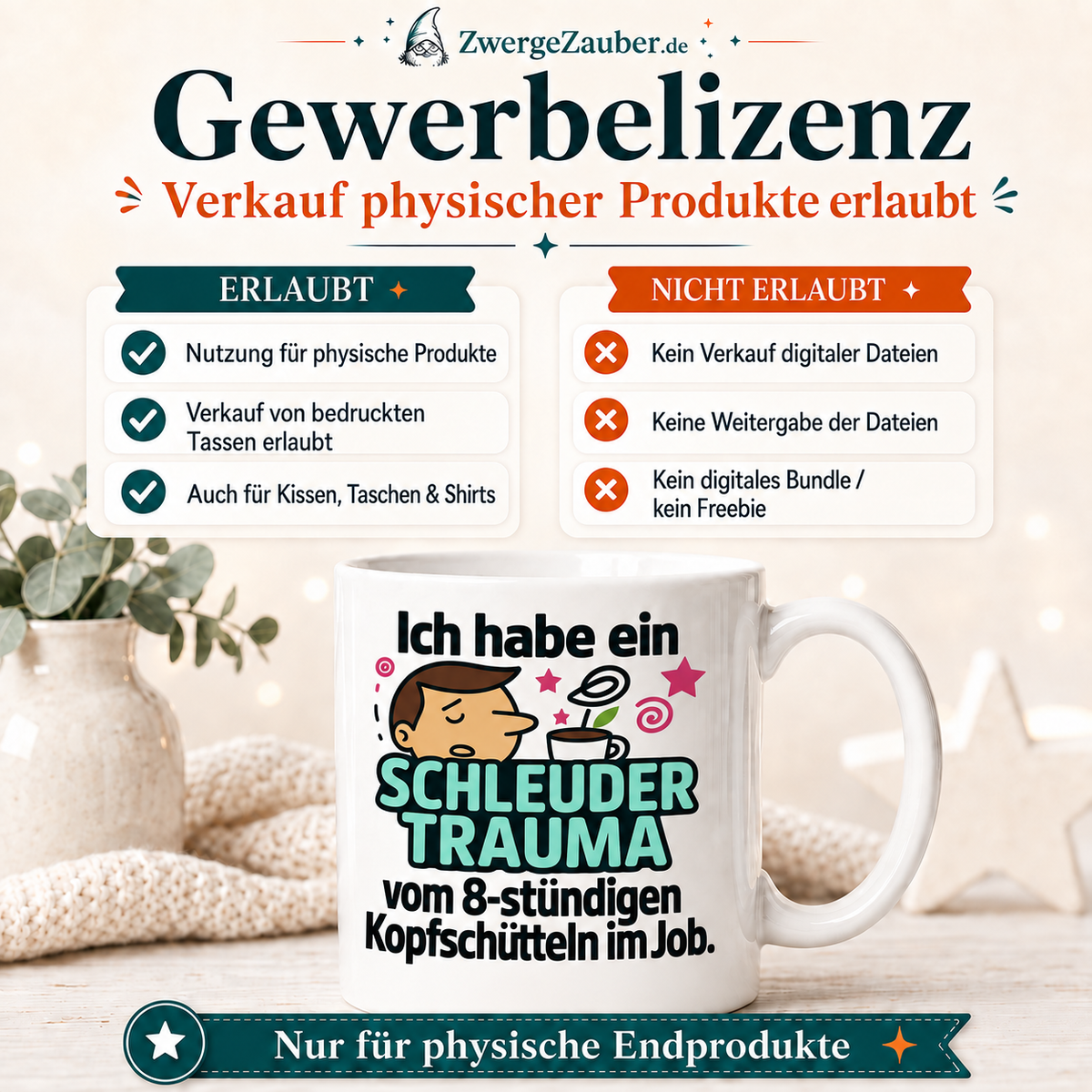 ZwergeZauber Tassendesign Ich habe ein Schleudertrauma – Verkaufsbild 4