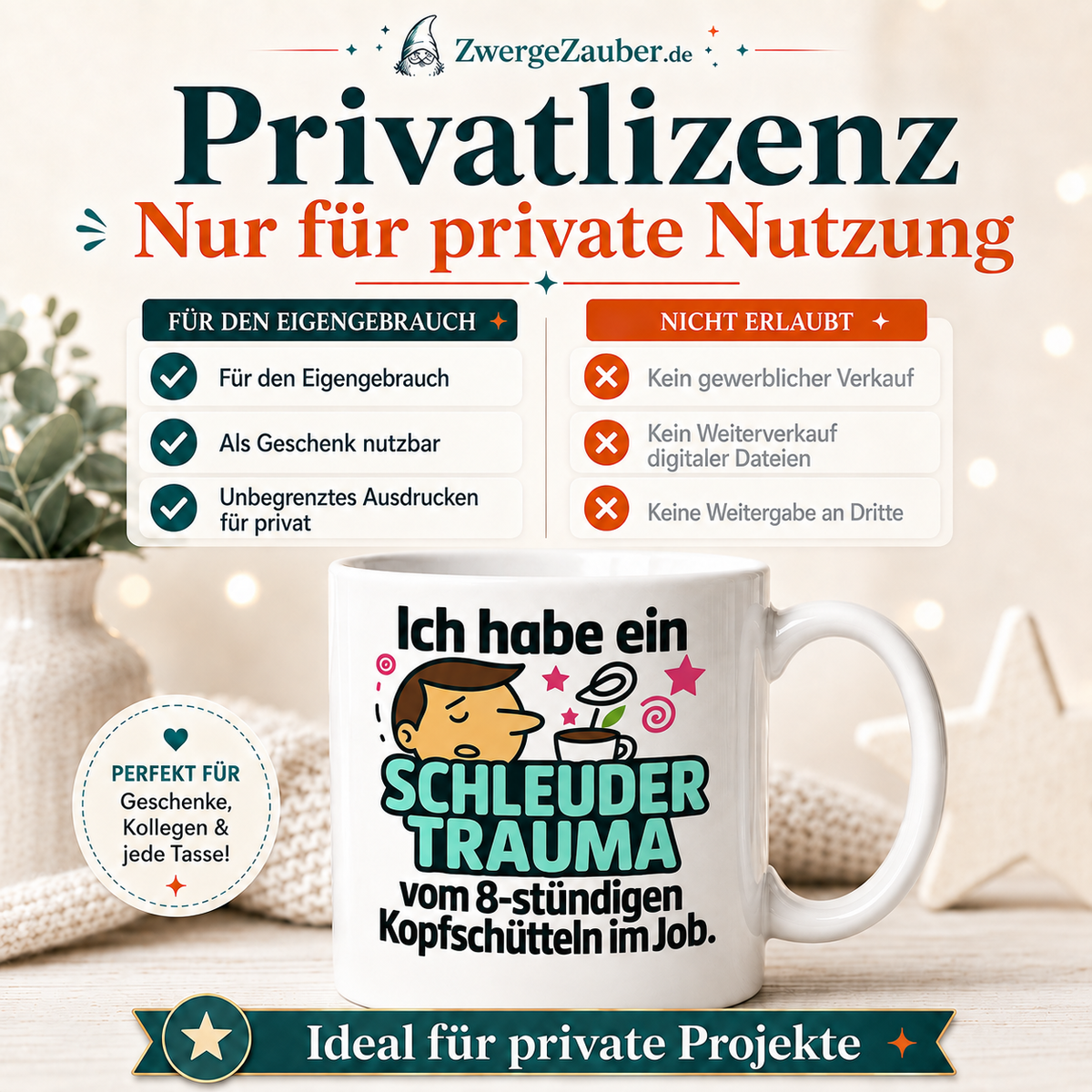 ZwergeZauber Tassendesign Ich habe ein Schleudertrauma – Verkaufsbild 3