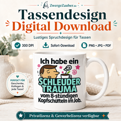 ZwergeZauber Tassendesign Ich habe ein Schleudertrauma – Verkaufsbild 1